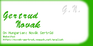gertrud novak business card