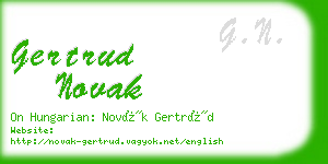 gertrud novak business card